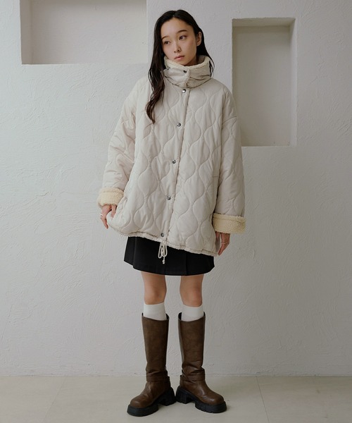 新品タグ付き
フェニックス ビブパンツ apres jour clair】裏ボアキルティングジャケット（ブルゾン