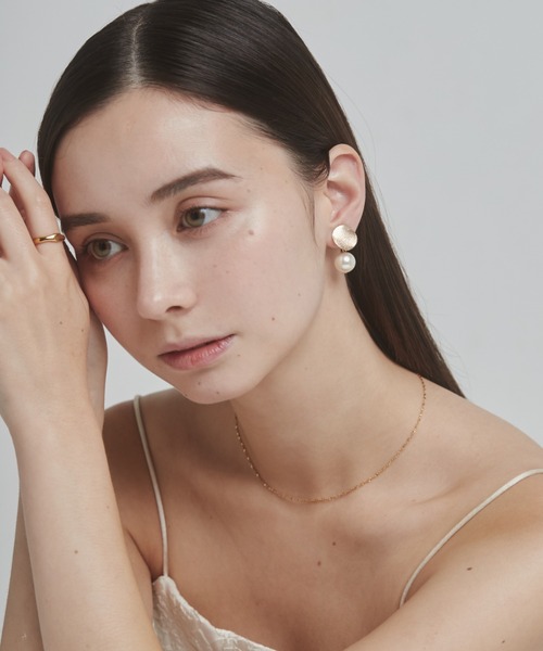 ciite'(シーテ)の「グリッタープレート × パールイヤリング (両耳用)(イヤリング・レディース・シルバー/ゴールド/ピンクゴールド・FREE)」の16枚目の写真