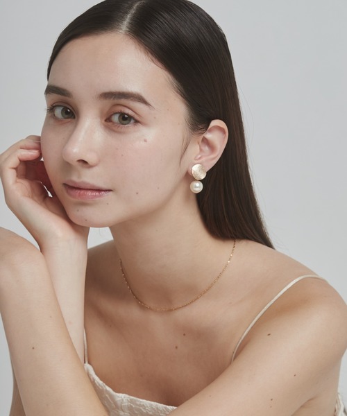 ciite'(シーテ)の「グリッタープレート × パールイヤリング (両耳用)(イヤリング・レディース・シルバー/ゴールド/ピンクゴールド・FREE)」の17枚目の写真