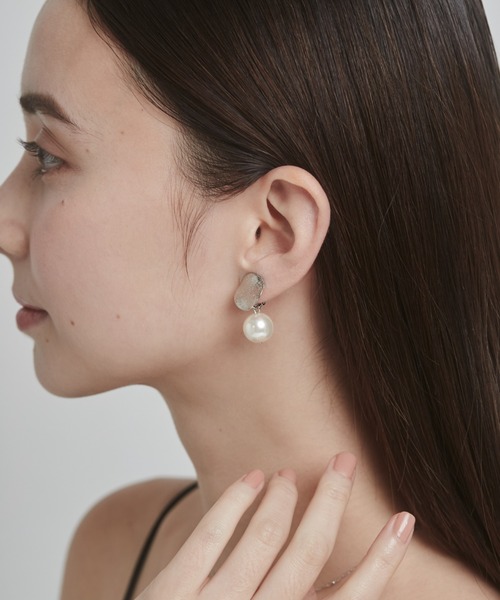 ciite'(シーテ)の「グリッタープレート × パールイヤリング (両耳用)(イヤリング・レディース・シルバー/ゴールド/ピンクゴールド・FREE)」の19枚目の写真