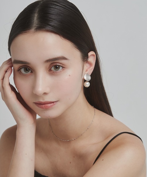 ciite'(シーテ)の「グリッタープレート × パールイヤリング (両耳用)(イヤリング・レディース・シルバー/ゴールド/ピンクゴールド・FREE)」の21枚目の写真