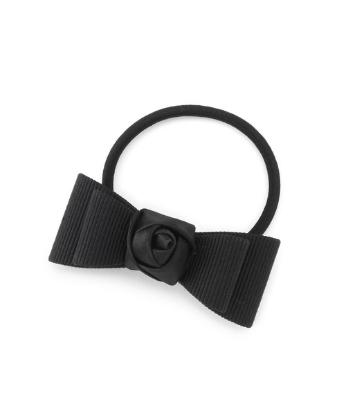 ROPE' PICNIC（ロペピクニック）の「ローズリボンヘアポニー（ヘアゴム・レディース・ベージュ/ブラック・FREE）」の5枚目の写真