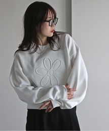 COURO（コウロ）の「フラワーエンボススウェット（スウェット）」