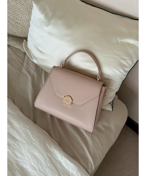 my twilight（マイトワイライト）の「mytwilight PARISモチーフ 台形ミニバッグ（ショルダーバッグ・レディース・ブラック/グレイッシュベージュ/クリーム/ダークブラウン/グレイッシュブルー/ホワイト/ベビーピンク・FREE）」の14枚目の写真