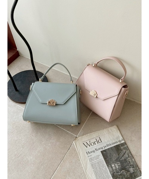 my twilight（マイトワイライト）の「mytwilight PARISモチーフ 台形ミニバッグ（ショルダーバッグ・レディース・ブラック/グレイッシュベージュ/クリーム/ダークブラウン/グレイッシュブルー/ホワイト/ベビーピンク・FREE）」の18枚目の写真