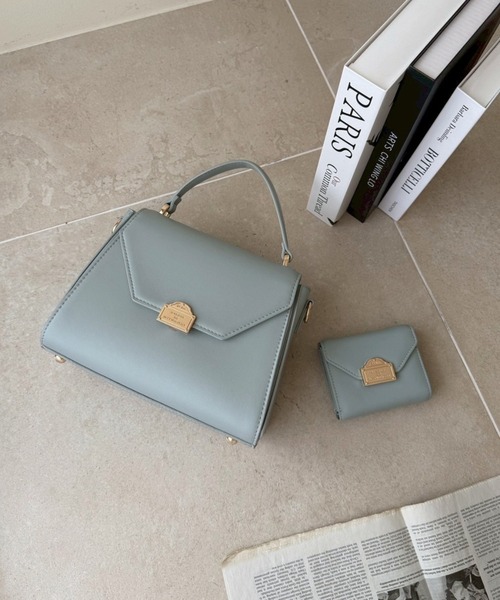 my twilight（マイトワイライト）の「mytwilight PARISモチーフ 台形ミニバッグ（ショルダーバッグ・レディース・ブラック/グレイッシュベージュ/クリーム/ダークブラウン/グレイッシュブルー/ホワイト/ベビーピンク・FREE）」の10枚目の写真