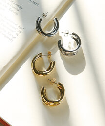 un dix cors | ヴィンテージ風フープピアス(ピアス(両耳用))