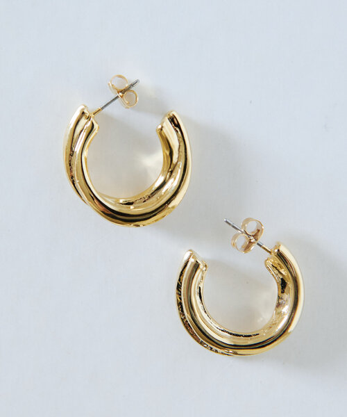 un dix cors（アンディコール）の「ヴィンテージ風フープピアス（ピアス（両耳用）・レディース・ゴールド/シルバー・FREE）」の3枚目の写真