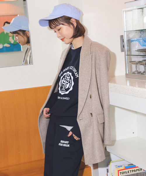 SLOBE IENA(スローブイエナ)の「BIGBABY ICECREAM スウェット(スウェット・レディース・ネイビー/アイボリー・FREE)」の10枚目の写真
