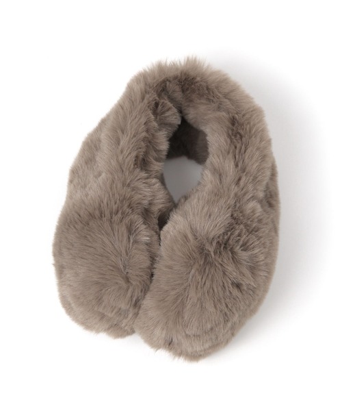 niko and...（ニコアンド）の「オリジナルフェイクファーイヤーマフラー（イヤーマフ・レディース・ブラウン/ベージュ・0）」の2枚目の写真