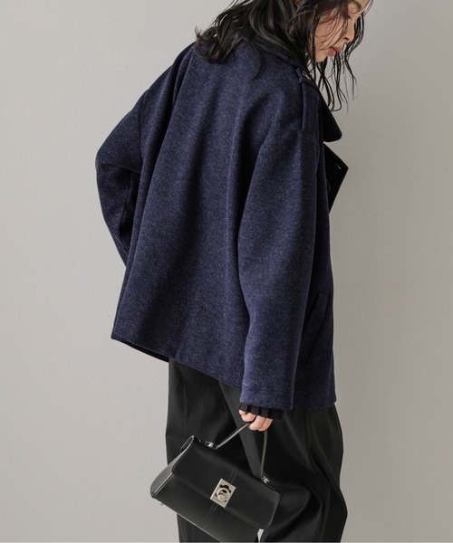 AMELY（エミリー）の「ウールライク Pコート（ピーコート・レディース・ベージュ/ブラック/ネイビー/グレー・フリー）」の19枚目の写真