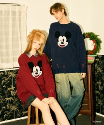 PAGEBOY | ミッキー／ダメージジャガードニット(ニット/セーター)