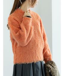 ブラッシュドヤーンニット