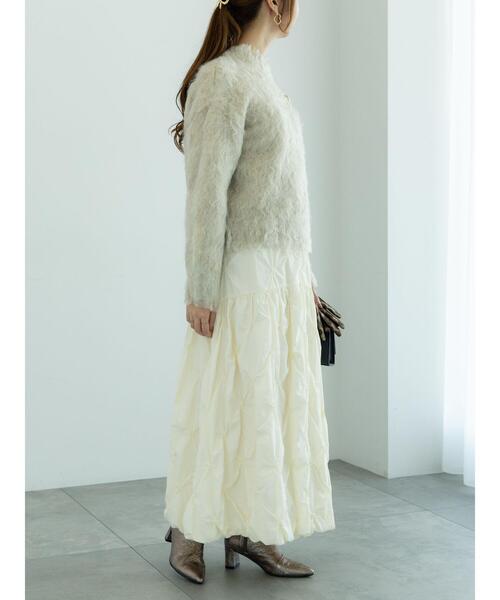 Te chichi（テチチ）の「ブラッシュドヤーンニット（ニット/セーター・レディース・オレンジ/ベージュ/チャコールグレー・F）」の8枚目の写真