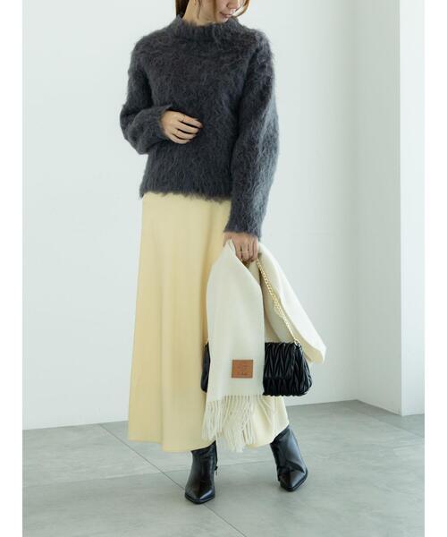 Te chichi（テチチ）の「ブラッシュドヤーンニット（ニット/セーター・レディース・オレンジ/ベージュ/チャコールグレー・F）」の11枚目の写真