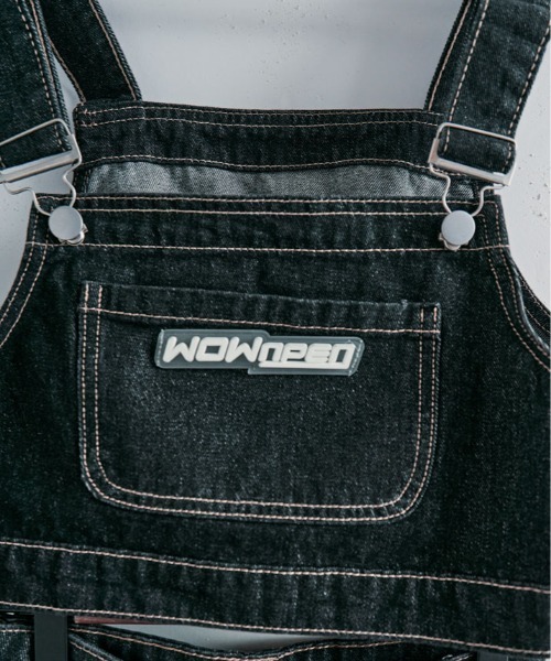 kirakiraShop（キラキラショップ）の「サスペンダー風 デニム セットアップ（サロペット/オーバーオール・レディース・ブラック・S/M）」の20枚目の写真