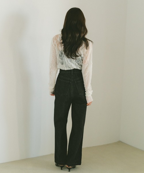 VANNIE U(ヴァニーユー)の「レースパッチワークトップス(Tシャツ/カットソー・レディース・アイボリー/ブラック・FREE)」の12枚目の写真