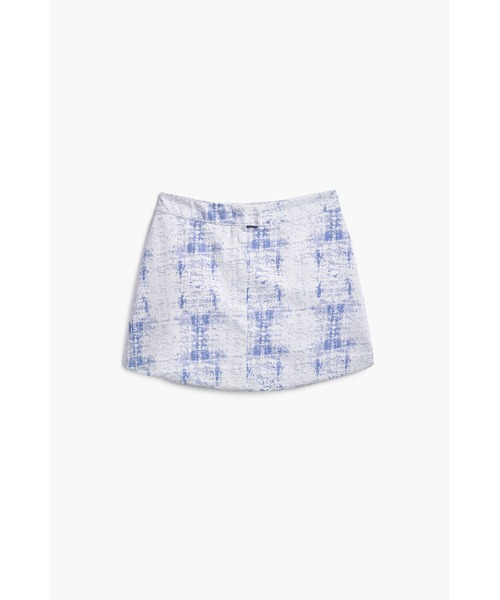 Desigual(デシグアル)の「チェッカーボードプリントミニスカート ライトブルー タイト(デニムスカート・レディース・ブルー・XS/S/M/XL/L)」の1枚目の写真