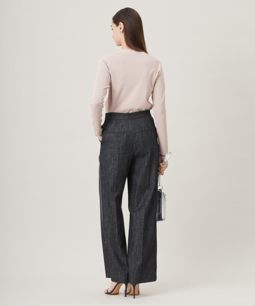 洗える】 コットンリアクティブデニム ワイドストレートパンツ（その他