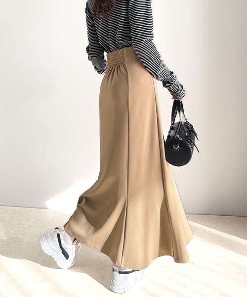 セール】美ライン。カットジョーゼットハイウエストマーメイド