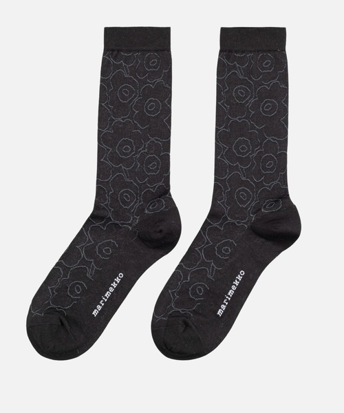 marimekko（マリメッコ）の「Sissi Piirto Unikko / socks（ソックス/靴下・レディース・ライトピンク/ブラック/ホワイト・34/37/40）」の2枚目の写真
