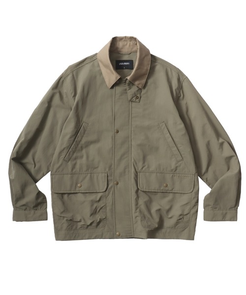 LYLE&SCOTT(ライルアンドスコット)の「LYLE&SCOTT/ライルアンドスコット Nylon Hunting Jacket/オーバーサイズ ナイロン 襟ツイル ショート丈 ハンティングジャケット/ブルゾン/レディース メンズ(ナイロンジャケット・メンズ・ブラウン/カーキ・M/L/LL)」の7枚目の写真