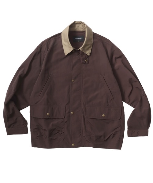 LYLE&SCOTT(ライルアンドスコット)の「LYLE&SCOTT/ライルアンドスコット Nylon Hunting Jacket/オーバーサイズ ナイロン 襟ツイル ショート丈 ハンティングジャケット/ブルゾン/レディース メンズ(ナイロンジャケット・メンズ・ブラウン/カーキ・M/L/LL)」の6枚目の写真
