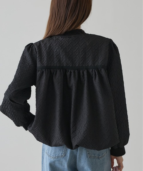 &. NOSTALGIA（アンドドットノスタルジア）の「【ZOZO限定】ふくれジャガードバルーンブルゾン（ブルゾン・レディース・アイボリー/ブラック・M）」の18枚目の写真