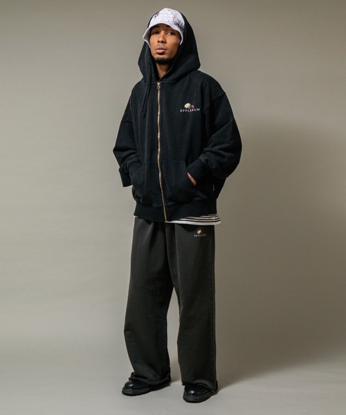 APPLEBUM（アップルバム）の「Pigment Sweat Pants（スウェットパンツ・メンズ・ネイビー/グレー・MEDIUM/LARGE/X-LARGE）」の3枚目の写真