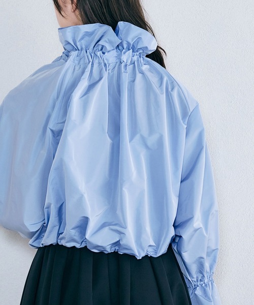 Audie a Muses(オーディアミューズ)の「メモリージップアップブラウス(シャツ/ブラウス・レディース・ブルー/オフホワイト/ブラック・FREE)」の19枚目の写真