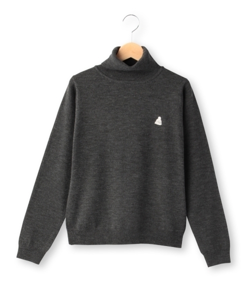 THE EMPORIUM（ジエンポリアム）の「ストレッチハイゲージタートルニット（ニット/セーター・レディース・グレー系1/グレー/ブルー/ホワイト・38/40）」の3枚目の写真