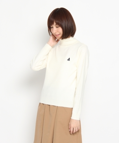 THE EMPORIUM（ジエンポリアム）の「ストレッチハイゲージタートルニット（ニット/セーター・レディース・グレー系1/グレー/ブルー/ホワイト・38/40）」の5枚目の写真