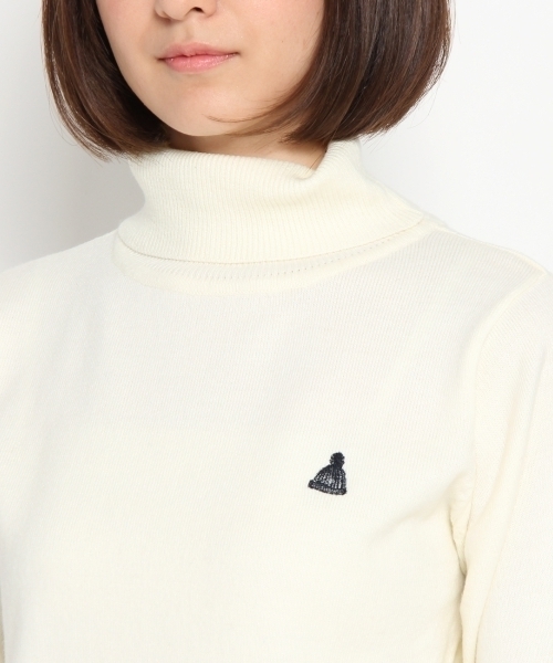 THE EMPORIUM（ジエンポリアム）の「ストレッチハイゲージタートルニット（ニット/セーター・レディース・グレー系1/グレー/ブルー/ホワイト・38/40）」の8枚目の写真