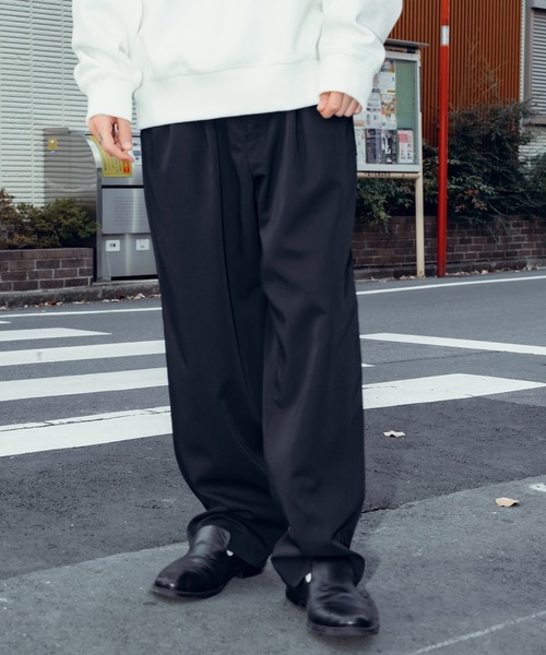 Subciety(サブサエティ)の「Tack wide pants(その他パンツ・メンズ・カーキ/ブラック/ベージュ/ブルー・マルチサイズ)」の2枚目の写真