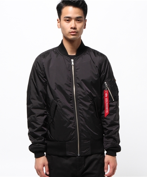 ※ALPHA（アルファ）の「【ALPHAXCIAOPANICTYPY】リバーシブルMA-1（ブルゾン・メンズ・ブラック/オリーブ・MEDIUM/LARGE）」の4枚目の写真