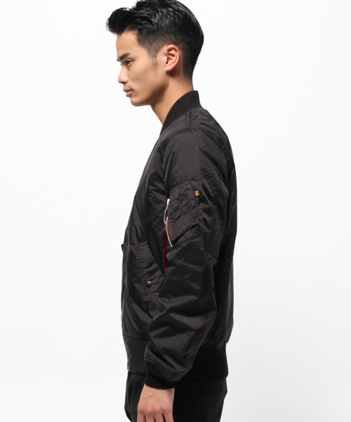 ※ALPHA（アルファ）の「【ALPHAXCIAOPANICTYPY】リバーシブルMA-1（ブルゾン・メンズ・ブラック/オリーブ・MEDIUM/LARGE）」の5枚目の写真