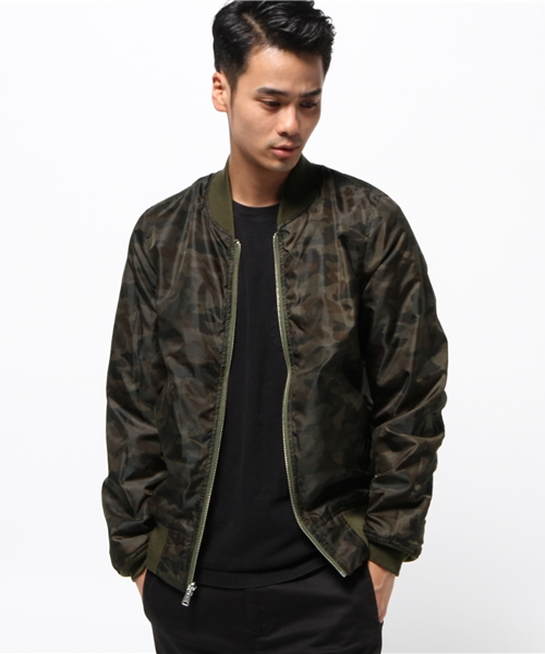 ※ALPHA（アルファ）の「【ALPHAXCIAOPANICTYPY】リバーシブルMA-1（ブルゾン・メンズ・ブラック/オリーブ・MEDIUM/LARGE）」の10枚目の写真