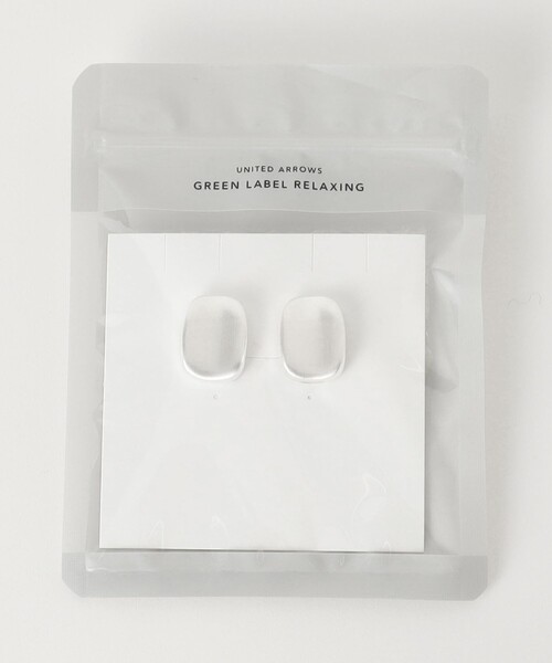 green label relaxing（グリーンレーベルリラクシング）の「スクエアプレート ピアス（ピアス（両耳用）・レディース・ゴールド/シルバー・FREE）」の9枚目の写真