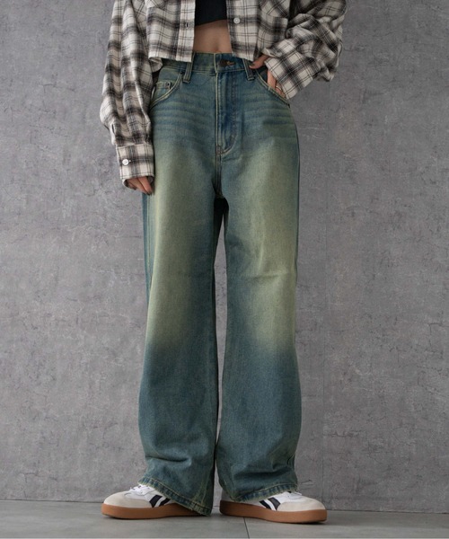 WEGO（ウィゴー）の「WEGO/【26年春 新色登場】ストレートデニムパンツ（デニムパンツ・レディース・ライトインディゴブルー/スカイブルー/ブラック系その他/ブラック/コバルトブルー/ダークブルー/インディゴブルー・SMALL/X-SMALL/LARGE/MEDIUM）」の20枚目の写真