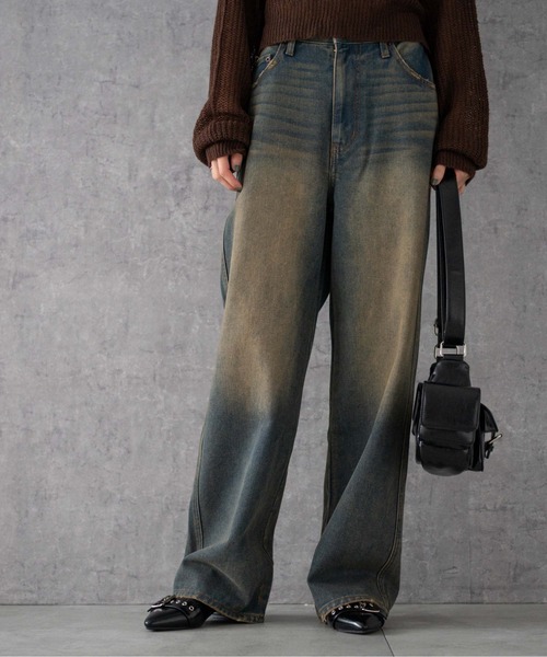 セール】WEGO/【25年秋冬新色登場】ストレートデニムパンツ（デニム