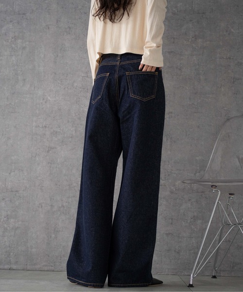 WEGO（ウィゴー）の「WEGO/【26年春 新色登場】ストレートデニムパンツ（デニムパンツ・レディース・ライトインディゴブルー/スカイブルー/ブラック系その他/ブラック/コバルトブルー/ダークブルー/インディゴブルー・SMALL/X-SMALL/LARGE/MEDIUM）」の13枚目の写真