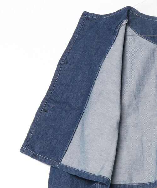 DANTON（ダントン）の「[DANTON/ダントン] 11oz ショート丈ノーカラーデニムジャケット（ノーカラージャケット・レディース・インディゴブルー・38）」の16枚目の写真
