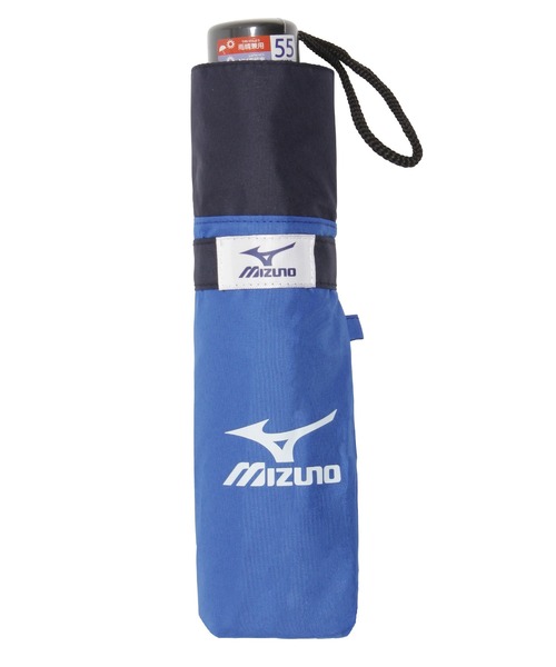 MIZUNO(ミズノ )の「子供傘 耐風 折りたたみ傘 "無地バイカラー"(折りたたみ傘・キッズ・ブルー系その他3/ブラック/ダークブルー・FREE)」の1枚目の写真