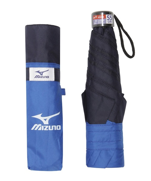 MIZUNO(ミズノ )の「子供傘 耐風 折りたたみ傘 "無地バイカラー"(折りたたみ傘・キッズ・ブルー系その他3/ブラック/ダークブルー・FREE)」の13枚目の写真
