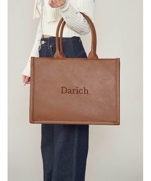 Darich(ダーリッチ)の「ロゴレザートートバッグ(トートバッグ・レディース・ブラウン/アイボリー/ブラック/ピンク・FREE)」の10枚目の写真