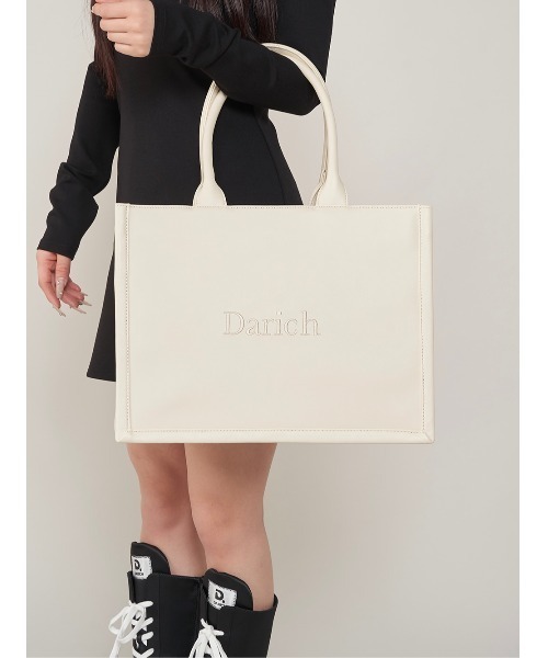 Darich(ダーリッチ)の「ロゴレザートートバッグ(トートバッグ・レディース・ブラウン/アイボリー/ブラック/ピンク・FREE)」の6枚目の写真