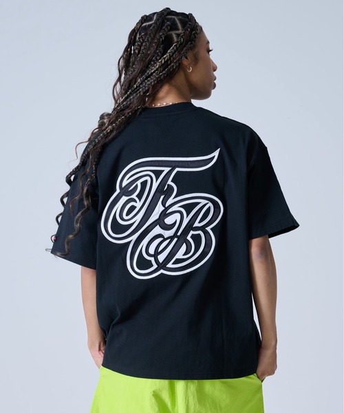 美品 FUBU フブ Tシャツ 刺繍ロゴ ビックロゴ 旧タグ ブラック