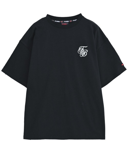美品 FUBU フブ Tシャツ 刺繍ロゴ ビックロゴ 旧タグ ブラック