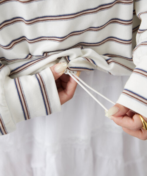 w closet（ダブルクローゼット）の「ボーダーポロT（Tシャツ/カットソー・レディース・パープル/ブルー/アイボリー・FREE）」の18枚目の写真