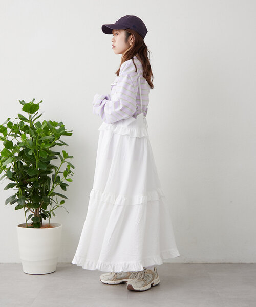 w closet（ダブルクローゼット）の「ボーダーポロT（Tシャツ/カットソー・レディース・パープル/ブルー/アイボリー・FREE）」の11枚目の写真